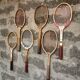 Lot de 6 raquettes de tennis vintage