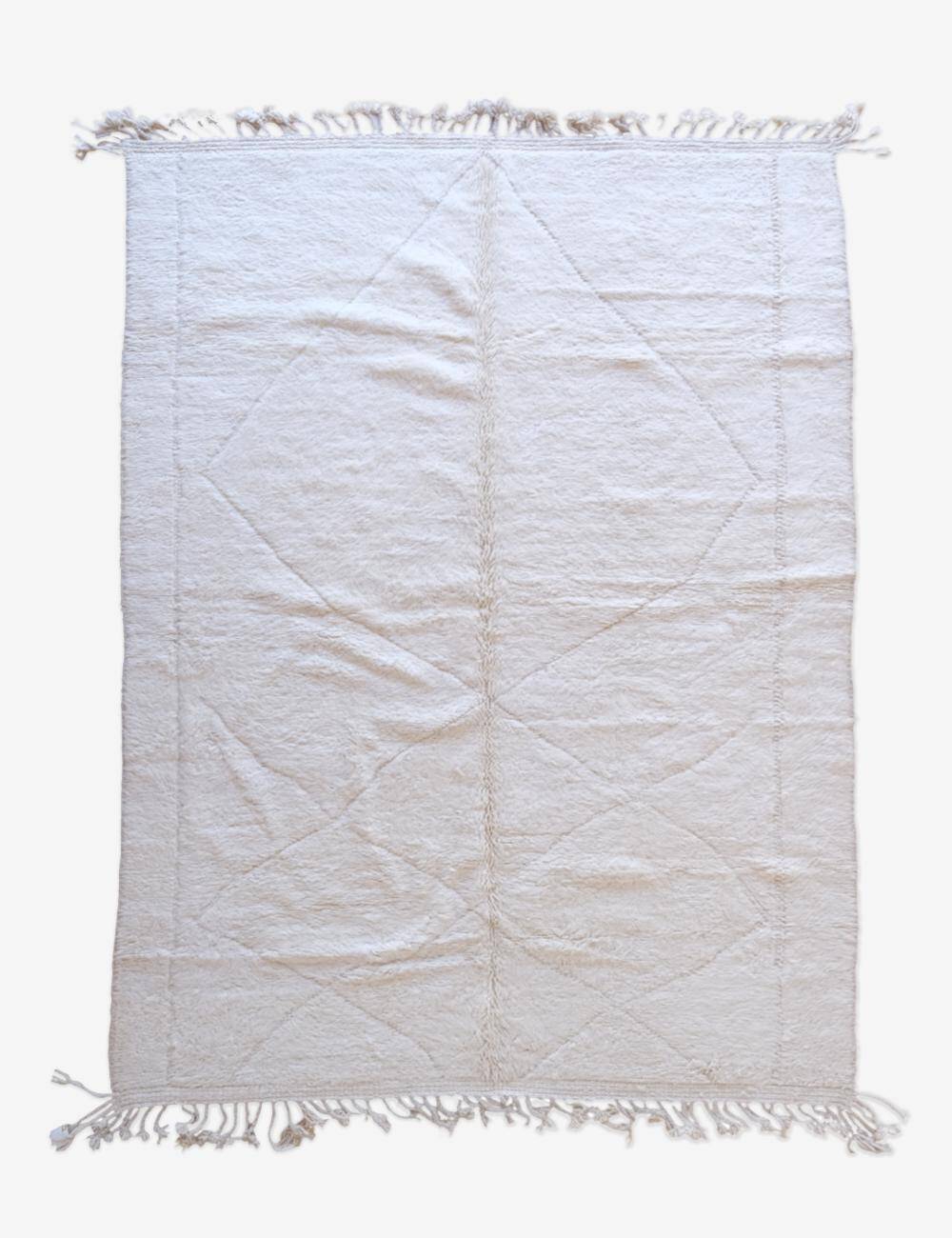 Beni Ouarain White Rug - 340 x 241 cm