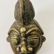 Masque en bronze africain, 19e siècle
