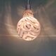 Smoked Murano glass pendant with white spirals, 1970s