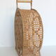 Wicker and rattan bottle holder