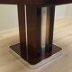 Round mahogany table, Italian design, 1970s, production: Italy
