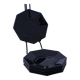6 "Octime" black Arcoroc saucers