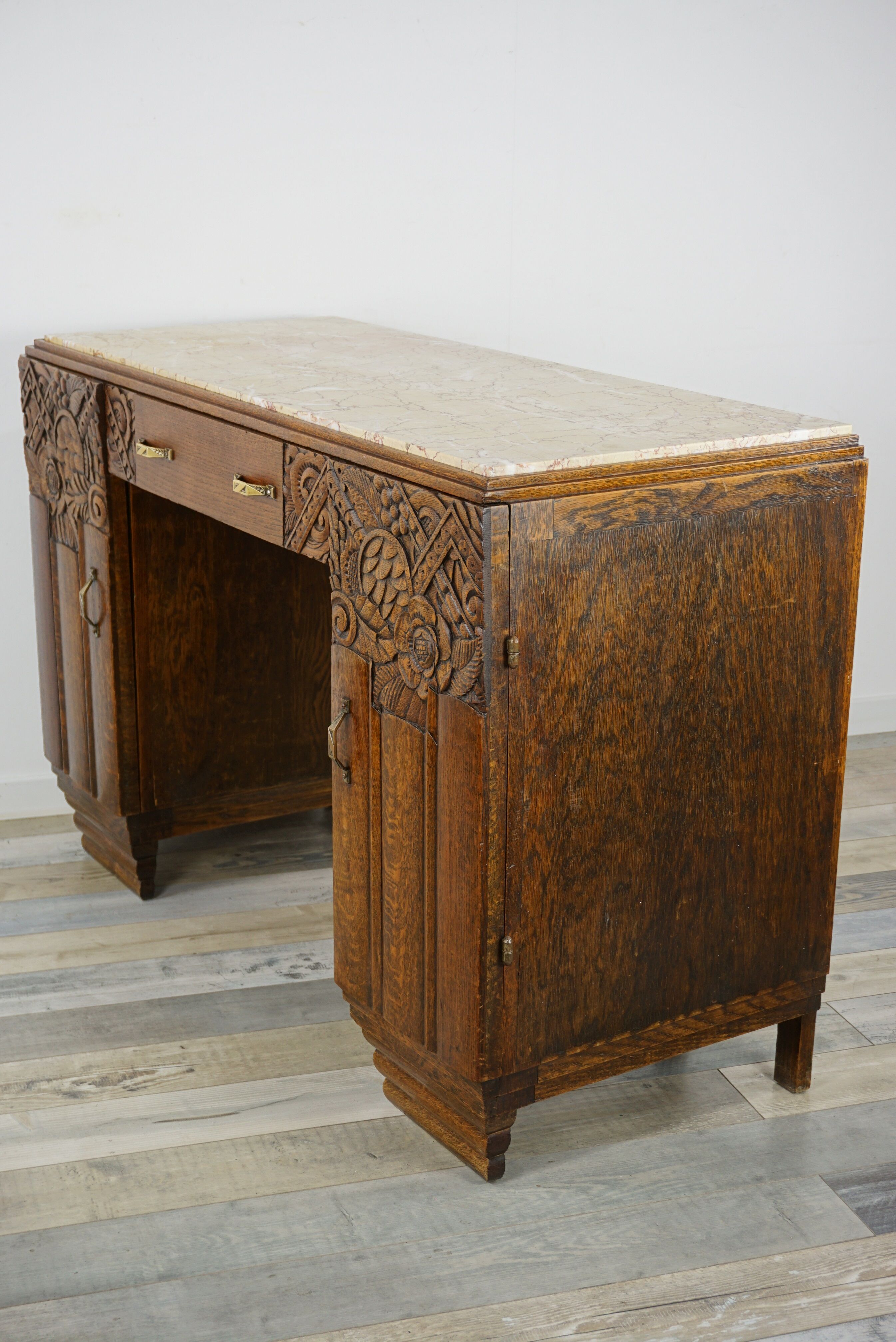 Desk Art Deco shelf marble
