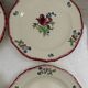 Service 6 assiettes plates gien lorraine fleurs peintes à la main