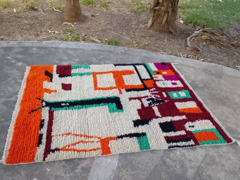 Beni Ourain Rug, Handmade Rug 150/250cm