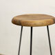Bar stool in steel and walnut