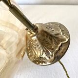 Vintage amber glass pendant light