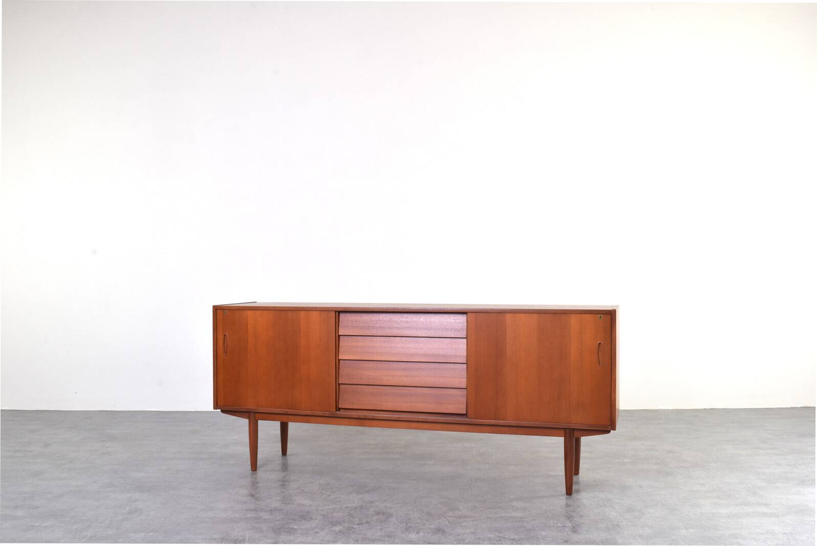 Mid-Century Teak Scandinavian Sideboard by Nils Jonsson for P.S. Heggen