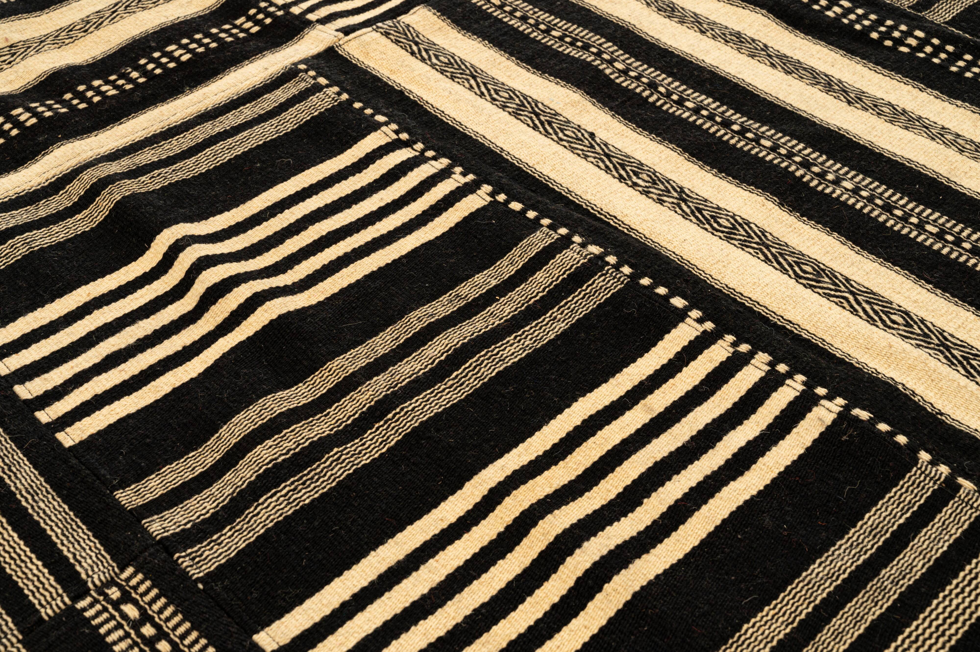 NOS Minimalist patchwork kilim by Axeco Svenska AB. 279 x 199 cm (110 x 78 in)