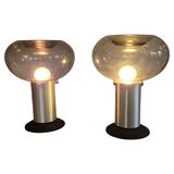 2 lampes Space Age de Süssmuthglas, Allemagne, années 1960