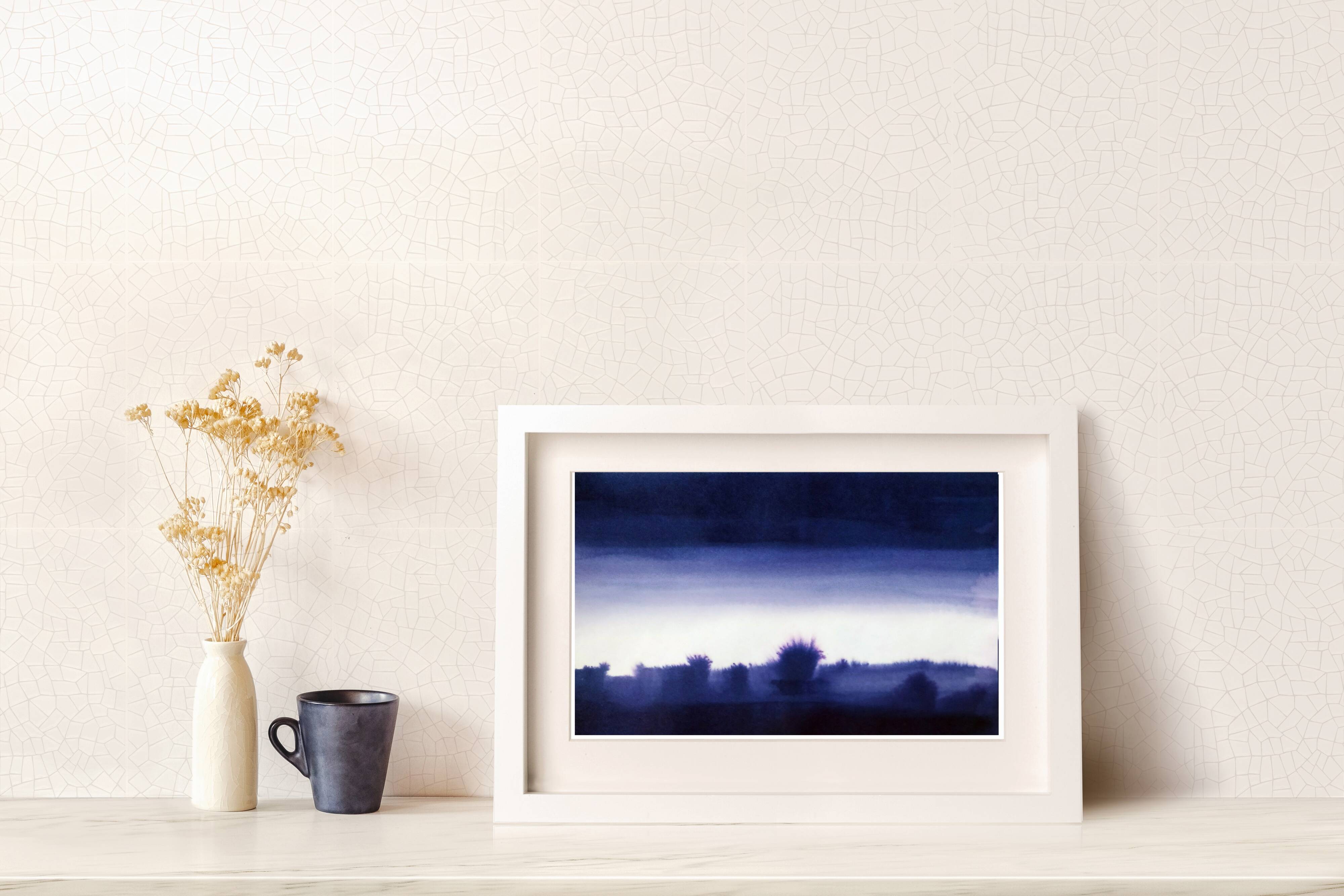 Blue landscape in ink 4