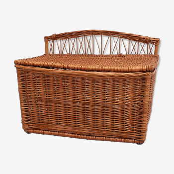 Wicker toy chest