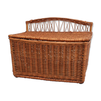 Wicker toy chest