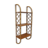 Rattan wall shelf
