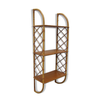 Rattan wall shelf