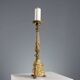 Antique gilded bronze candelabrum, 19th-century decorations.