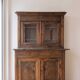 Antique wooden sideboard with marble top