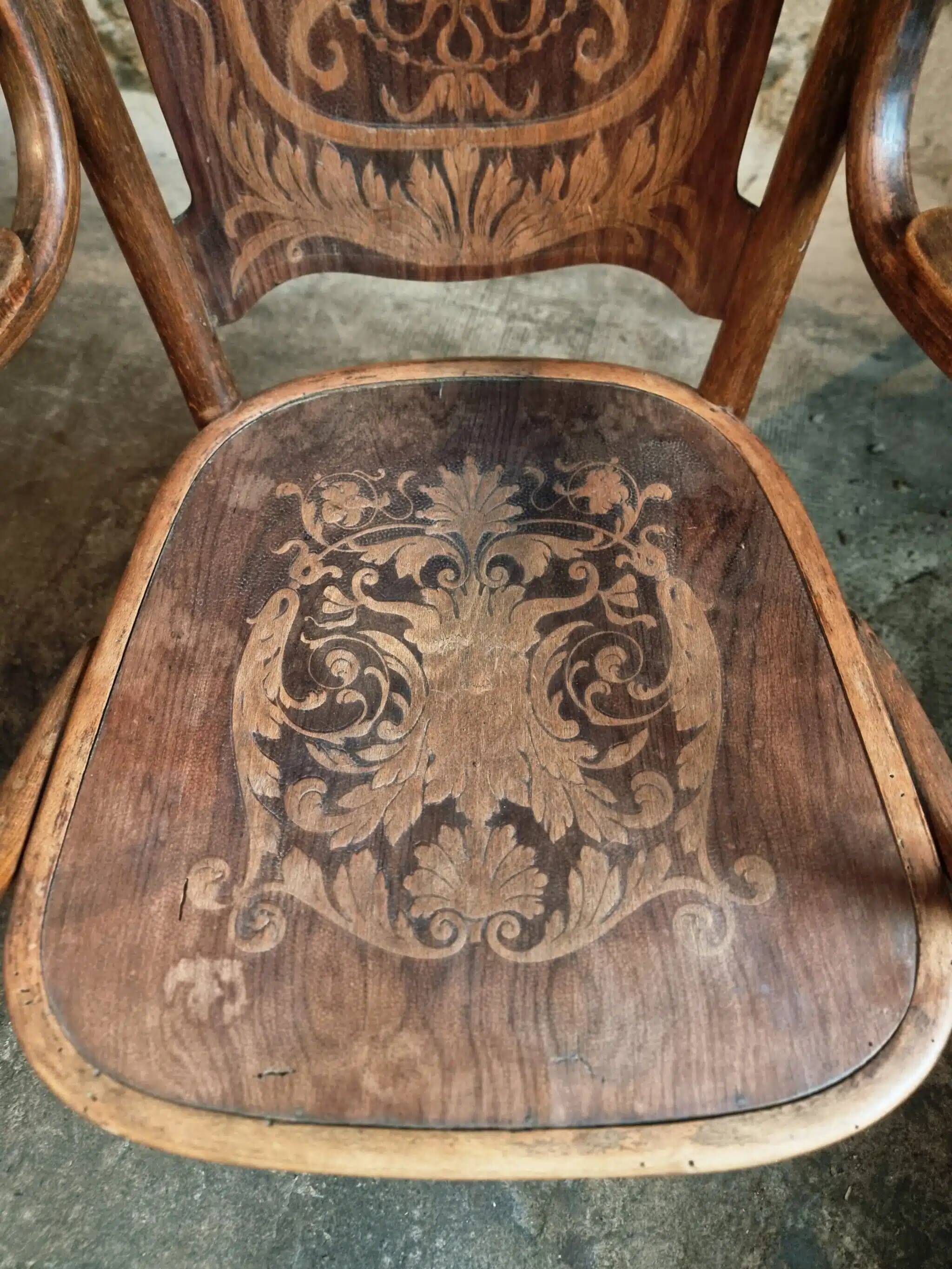 Jacob & Josef Kohn antique armchair, Vienna, circa 1900