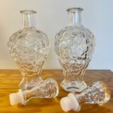 Pair of grape bunch decanters
