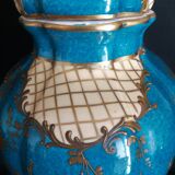 Pair of vases with porcelain lids from Paris, late 19th century