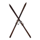 Ancienne paire de skis en bois l'Alpestre
