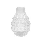 Clear crystal vase Val Saint Lambert - "Artichoke" model - Circa 1960