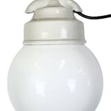 Vintage White Porcelain Pendant Light, 1970s