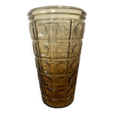 Art Deco Amber Yellow Glass Vase