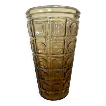 Art Deco Amber Yellow Glass Vase