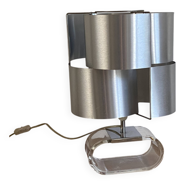 Lampe vintage avec abat-jour max sauze. 1970.