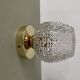 Vintage glass globe wall or ceiling light with diamond point.