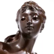 Adrien-Etienne Gaudez (1845-1902) bronze 'La Fortune récompense le travail'