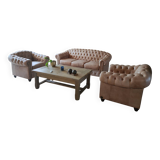 Salon trois pièces chesterfield