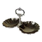 Vintage 50-70 light gold metal double shell server