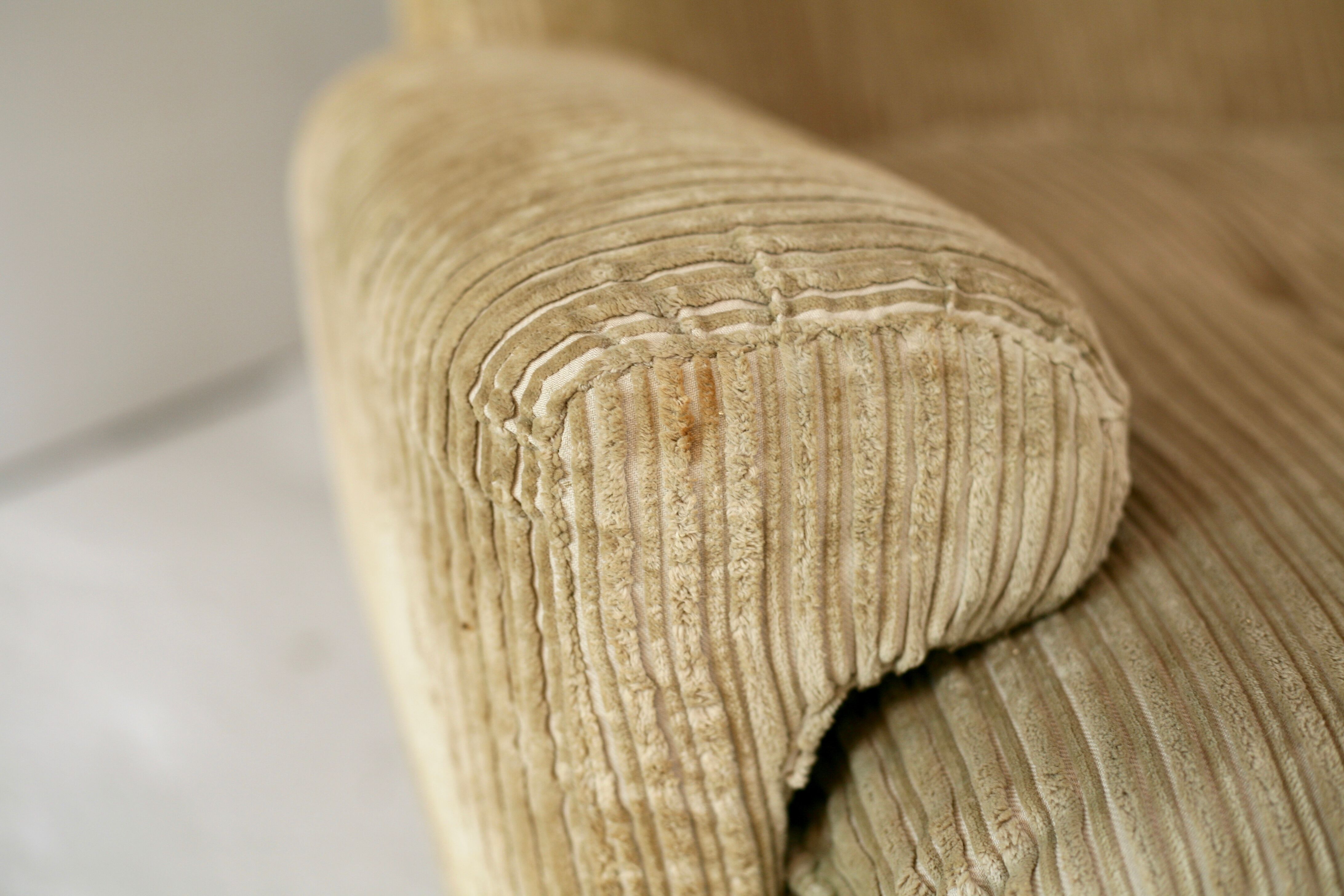 Pair of armchairs by michel cadestin, airborne edition, fiberglass and beige velvet, circa 1970