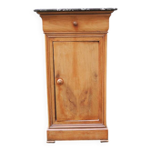 Antique Louis Philippe bedside table in wood and marble.