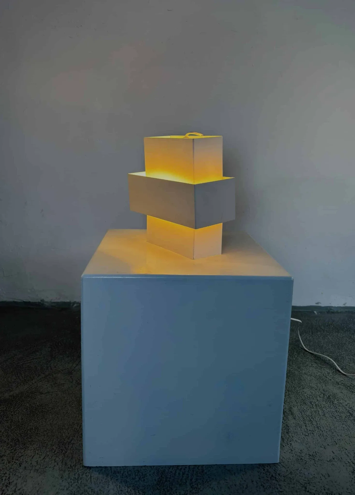Geometric Wall Lamp By J.J.M. Hoogervorst For Anvia Nederland, The Netherlands, 1960S