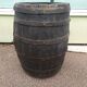 Bar tonneau bois - 71cm - sur roulette