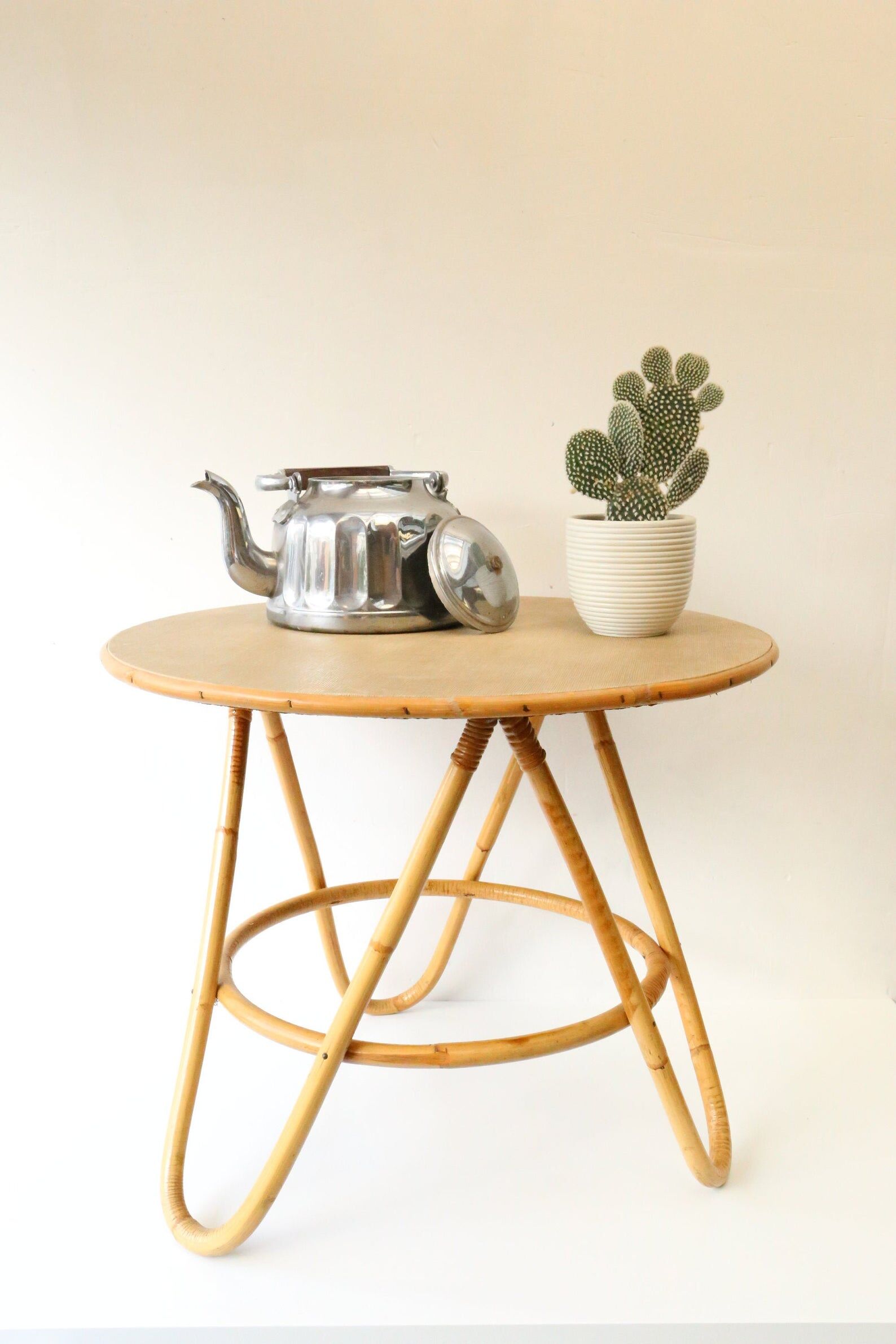 Nice rattan coffee table, vintage