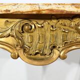 Table de milieu en bois doré, style Louis XV – fin XIXème