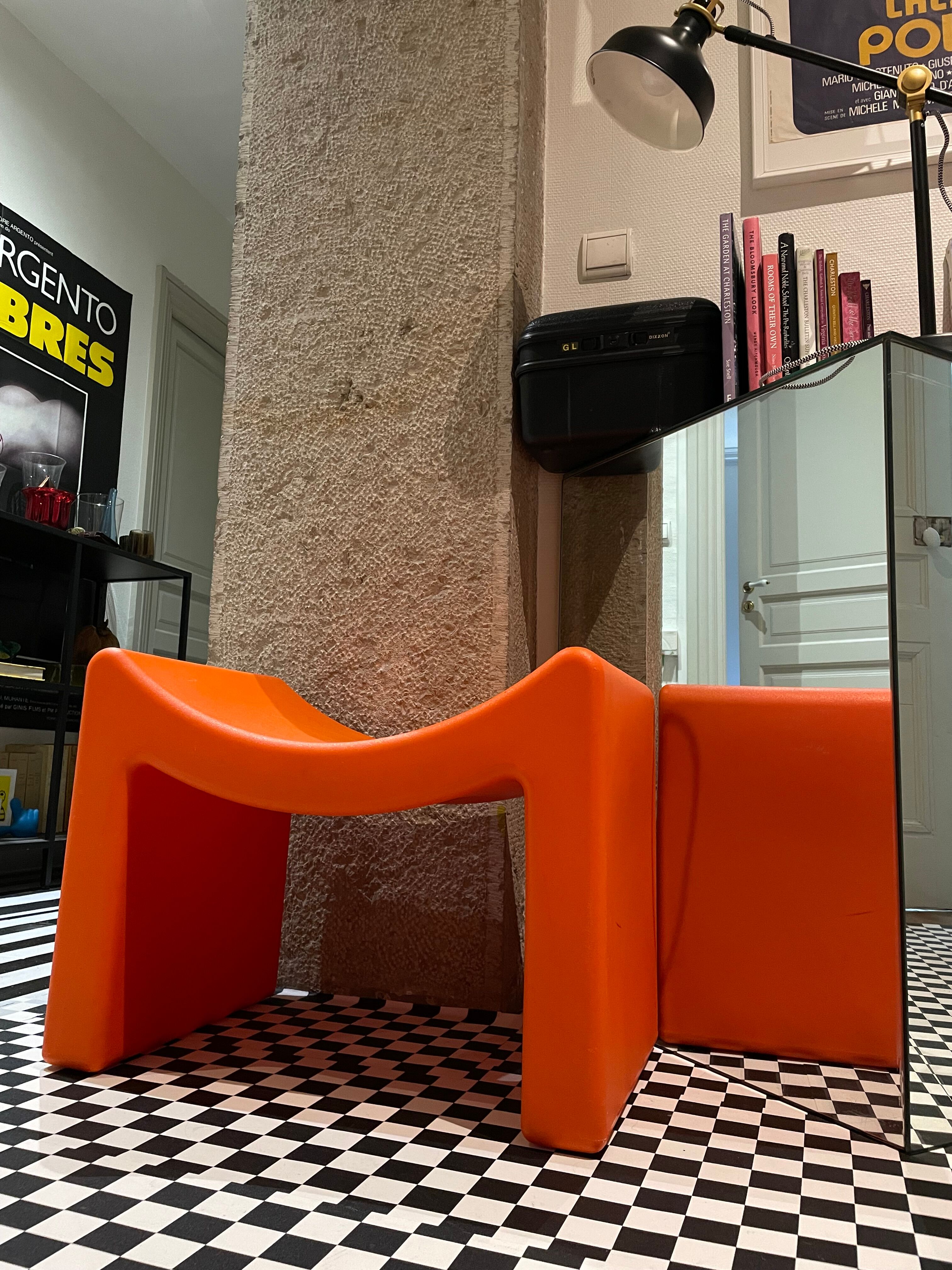 Stool M stool ultra design contempo seat orange by Marzais Creations