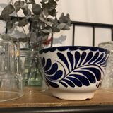 Vintage hard blue & white ceramic bowl - Anfora: art from Madagascar - TBEG!