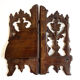 Petite étagère d’angle en bois sculpté