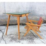 Children's desk Baumann foot compass and chair