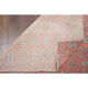 Tapis vintage turc Oushak fait main en laine et coton rouge
