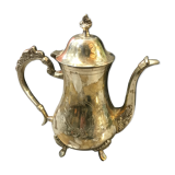 Silver metal teapot