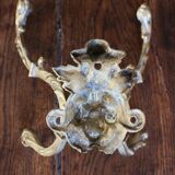 Patère laiton travaillé paire doubles crochets