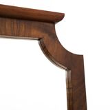 Art Deco walnut wood mirror, Poland, 1930s.