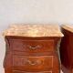 Pair of Vintage French Nightstands, Set of Rosewood Bedside Tables with Mar